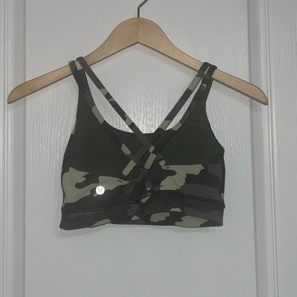 Lululemon Energy Bra B–D Cup Heritage 365 Camo Crispin Green Multi 2021 W2BKBS 6 - Picture 4 of 5